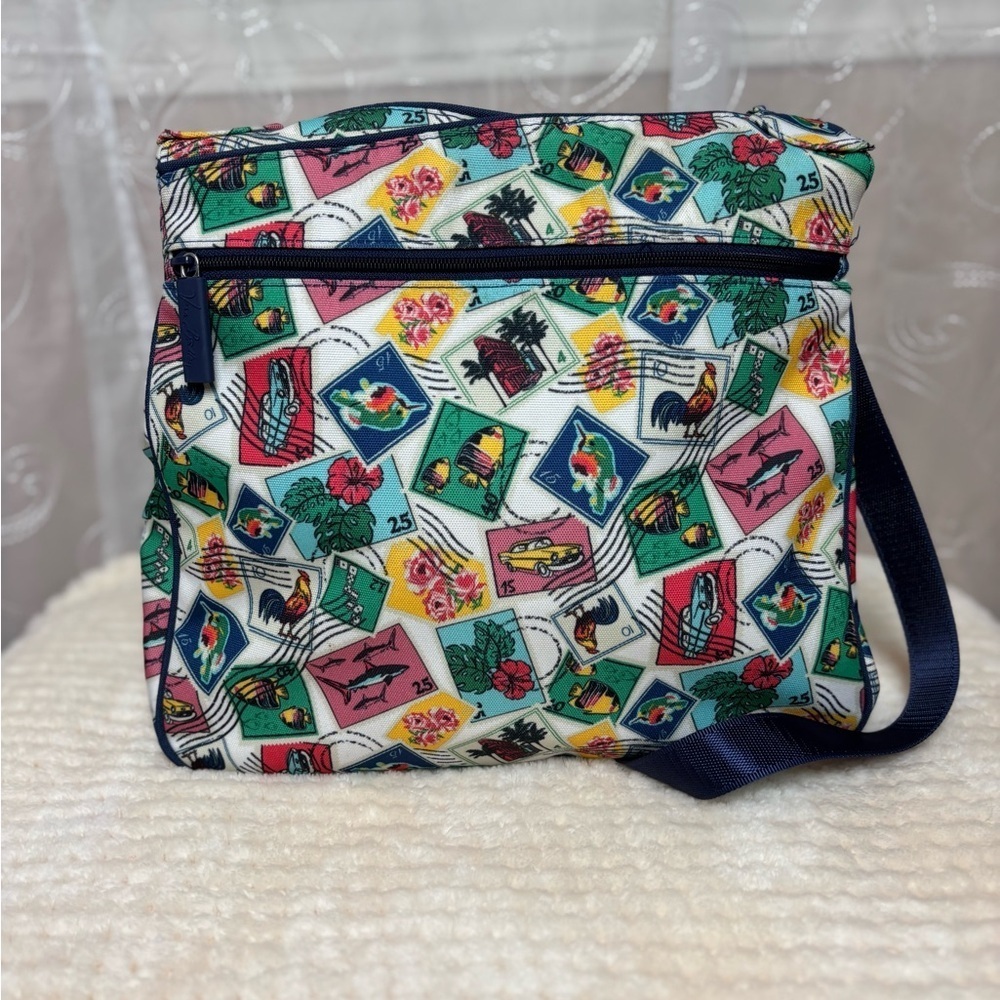 Vera Bradley Postage Stamp Large Crossbody Purse - Picture 7 of 16